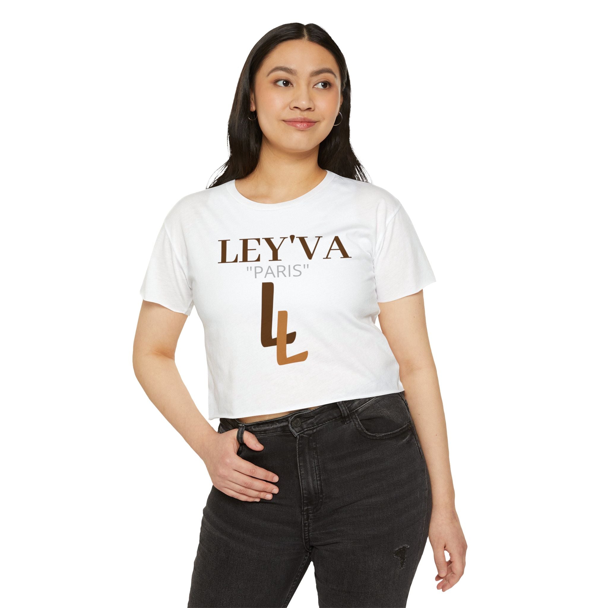 Ley'va Paris Crop Top — Women's Festival Graphic Tee